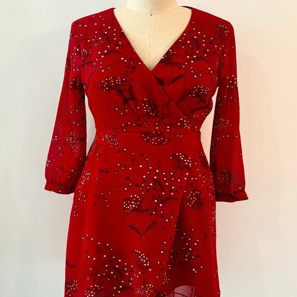 Madewell Hazelwood Wrap Front Mini Dress in Windswept Floral - Picture 3 of 10